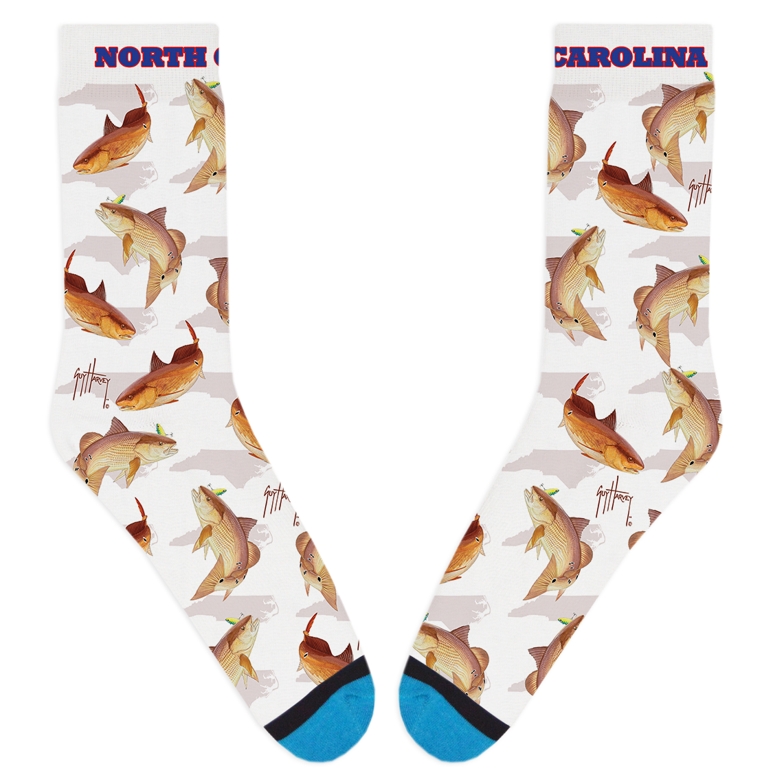 Guy Harvey North Carolina Redfish Socks View 1