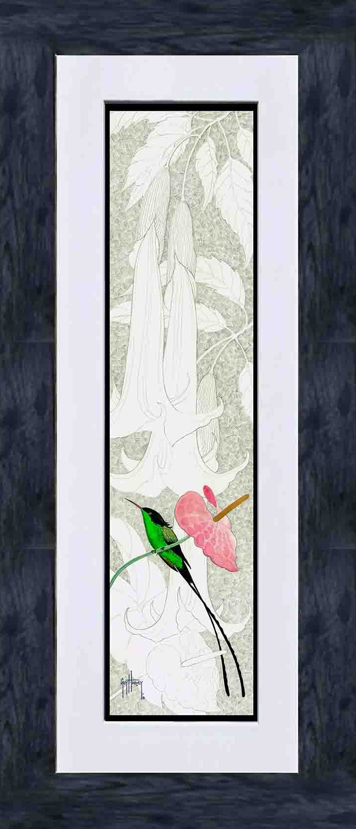 Guy Harvey pink Anthurium Limited Edition Print Paper Art, 21