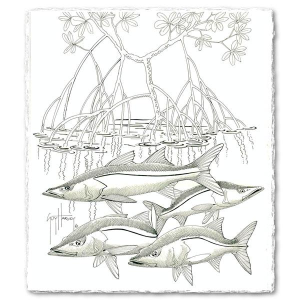  [New Artwork] Mangrove Snook Fishing Shirts for Men