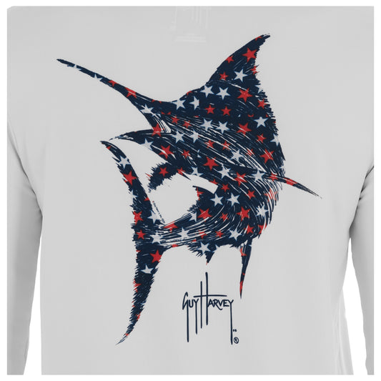 Men's Scribble Marlin Performance Fishing Shirt View 1