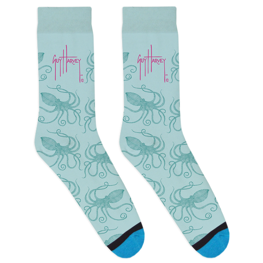 Blue Octopus Socks View 1