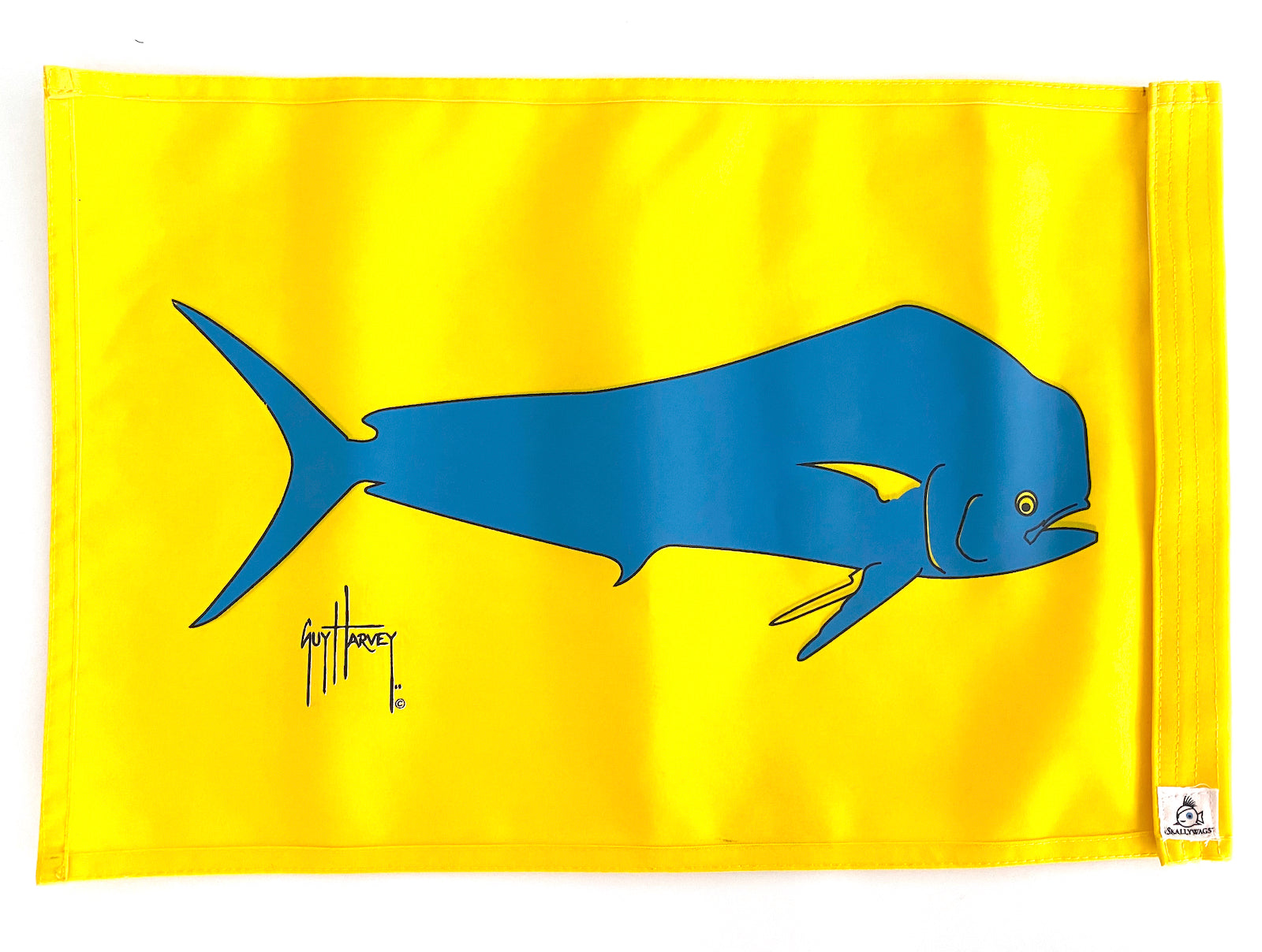 220-NON  Non-Iridescent Fish Flag - Made in USA (Gold) Fishing