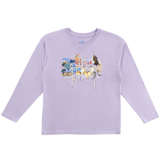 Guy Harvey Girl's Welcome to Our House Long Sleeve T-Shirt View 1