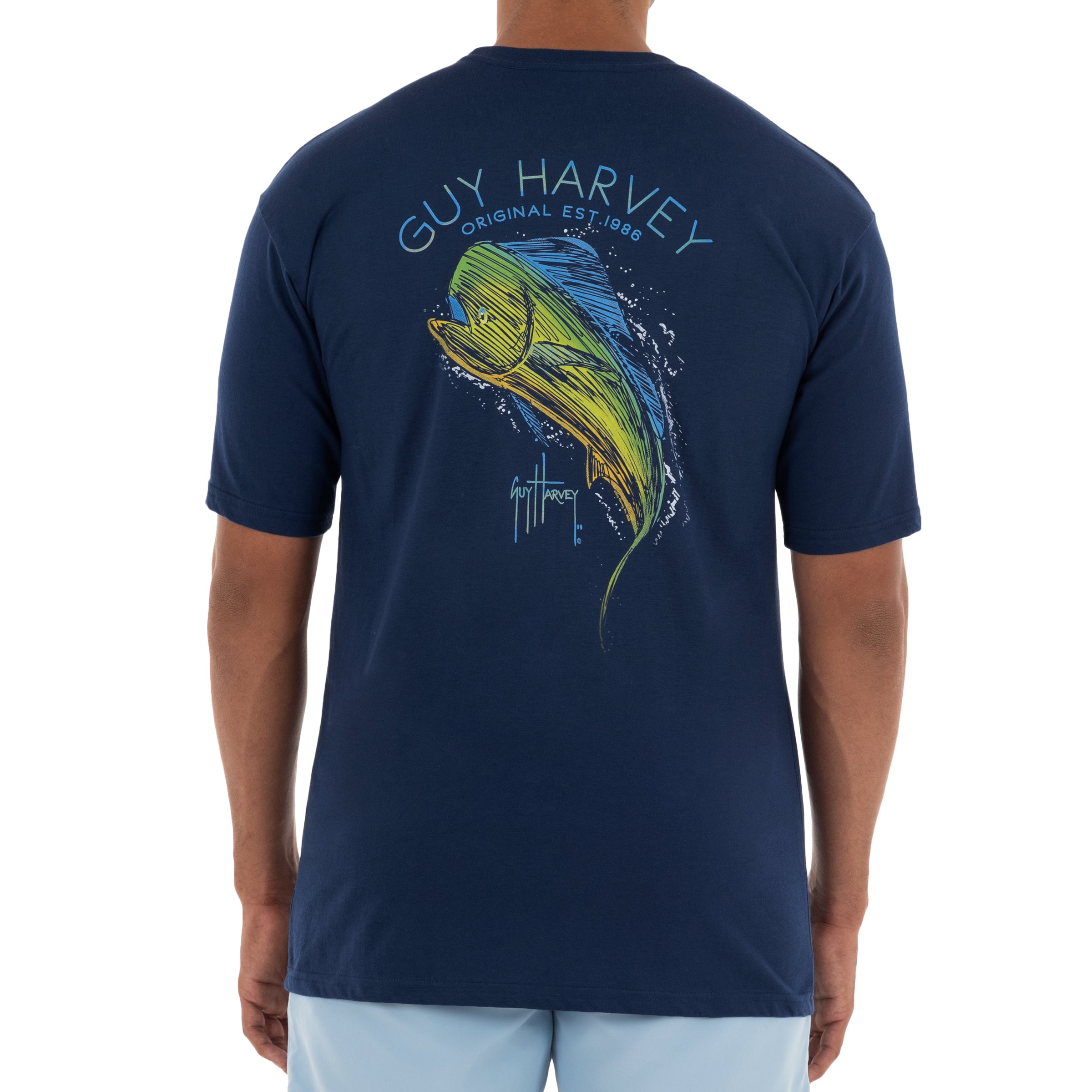 Guy Harvey Mahi Bluewater Wear Hawaiian Shirt XL Fishing Discounted  Shipping