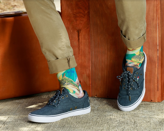 Green Trout Socks View 2