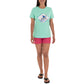 Ladies Swordfish Splash Short Sleeve Green T-Shirt View 3