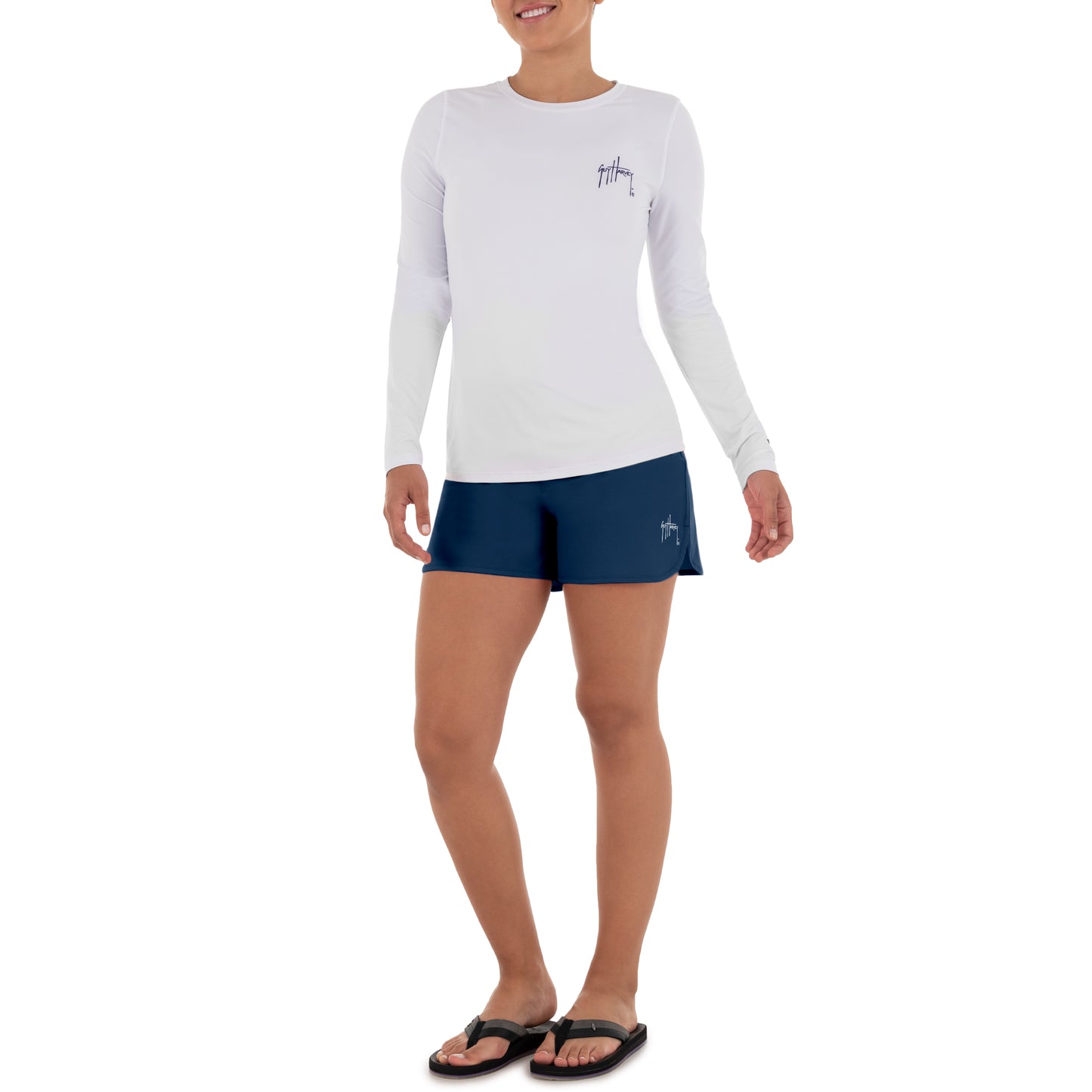 Ladies Core Solid Navy Performance Short View 3