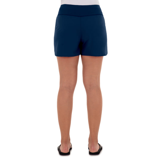 Ladies Core Solid Navy Performance Short View 2