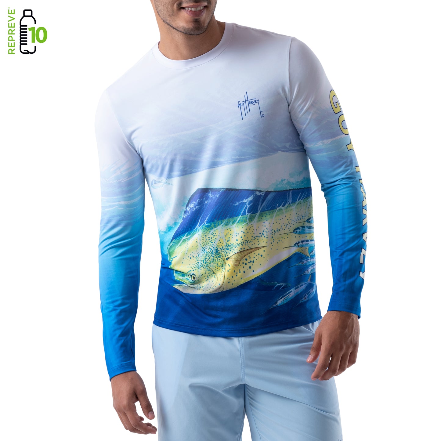 Men's Mahi Mahi Long Sleeve Sun Protection Shirt View 1