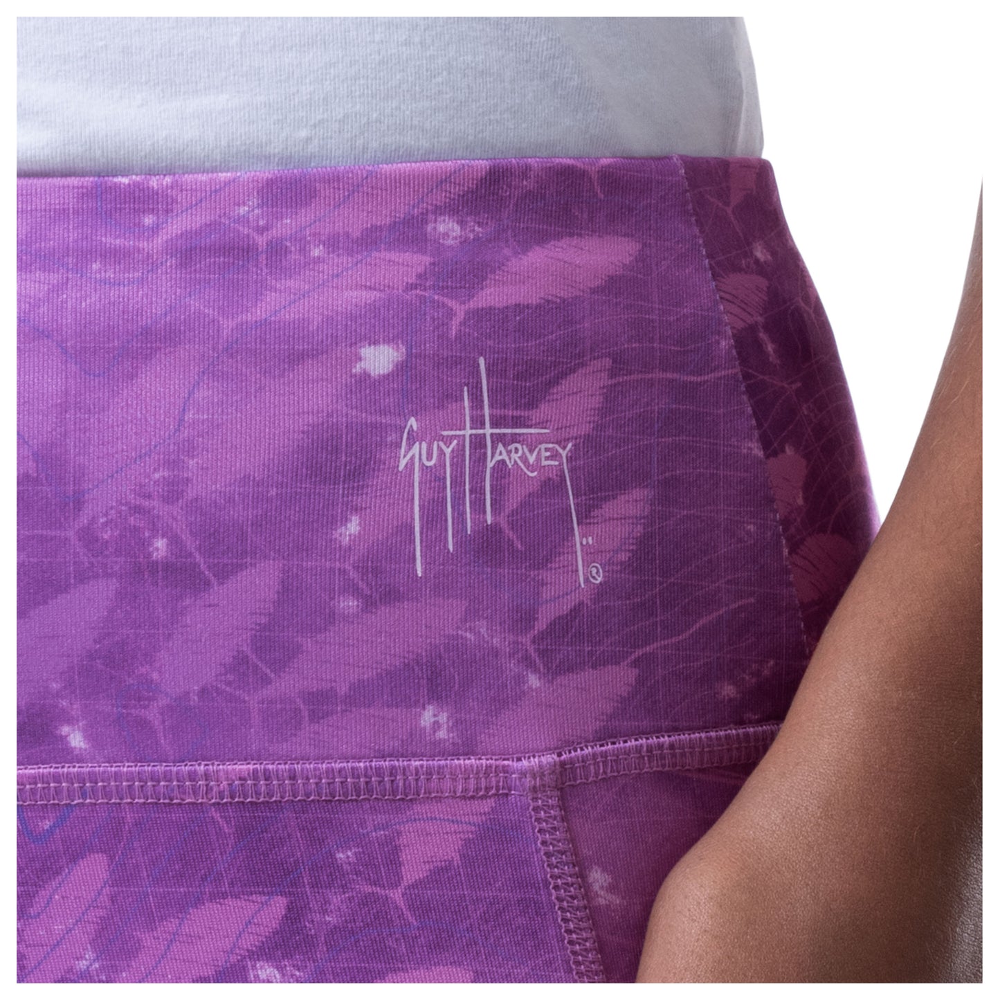 Ladies Purple Radar Yoga Pants View 7