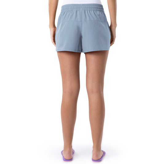 Ladies Blue Solid Short View 2