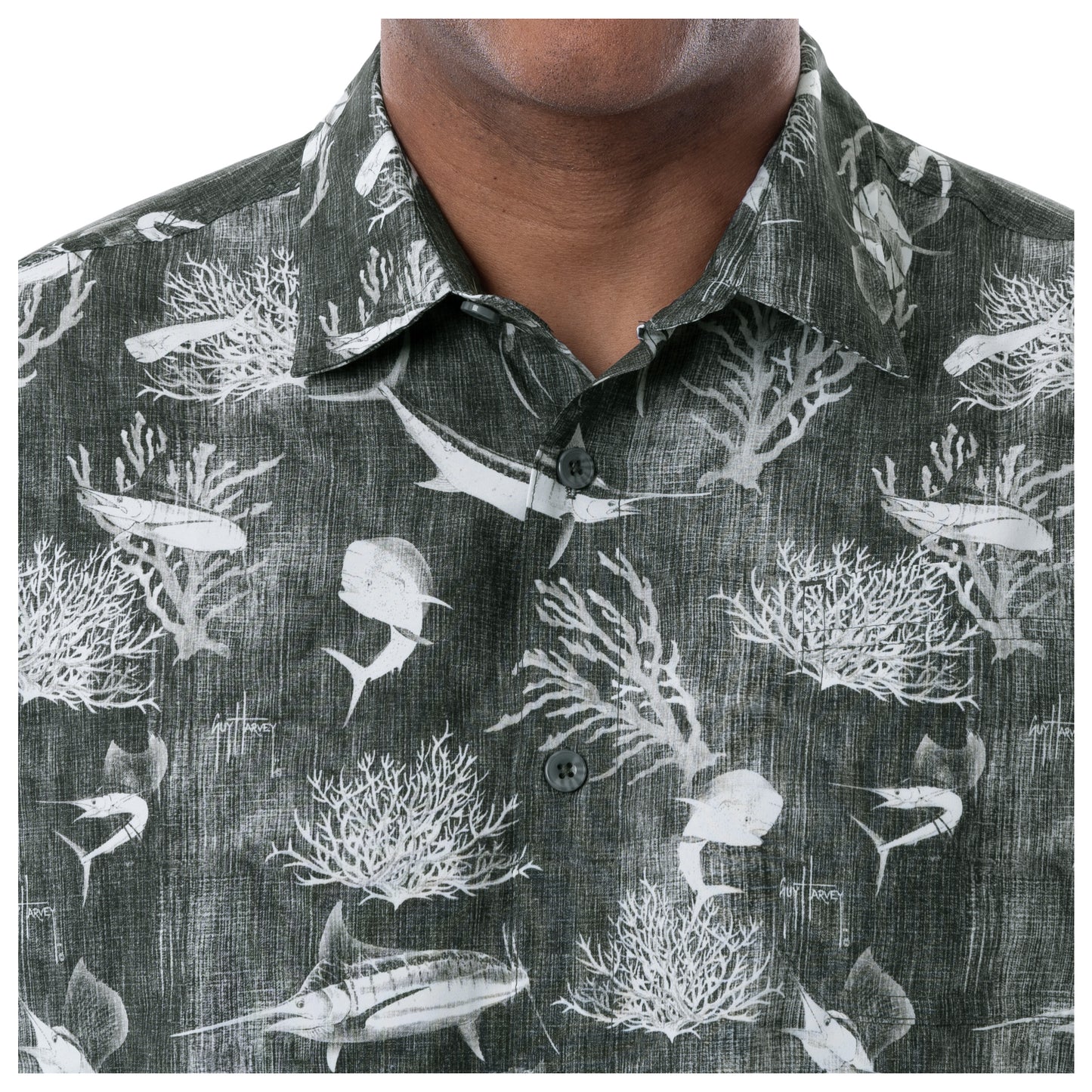Men's Denim Shells Short Sleeve Fishing Shirt View 17