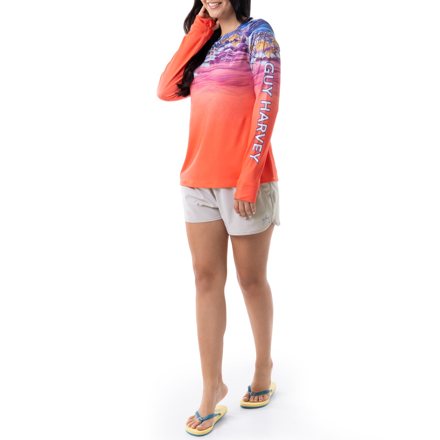 Ladies Beneath The Surface Long Sleeve Sun Protection Shirt View 3