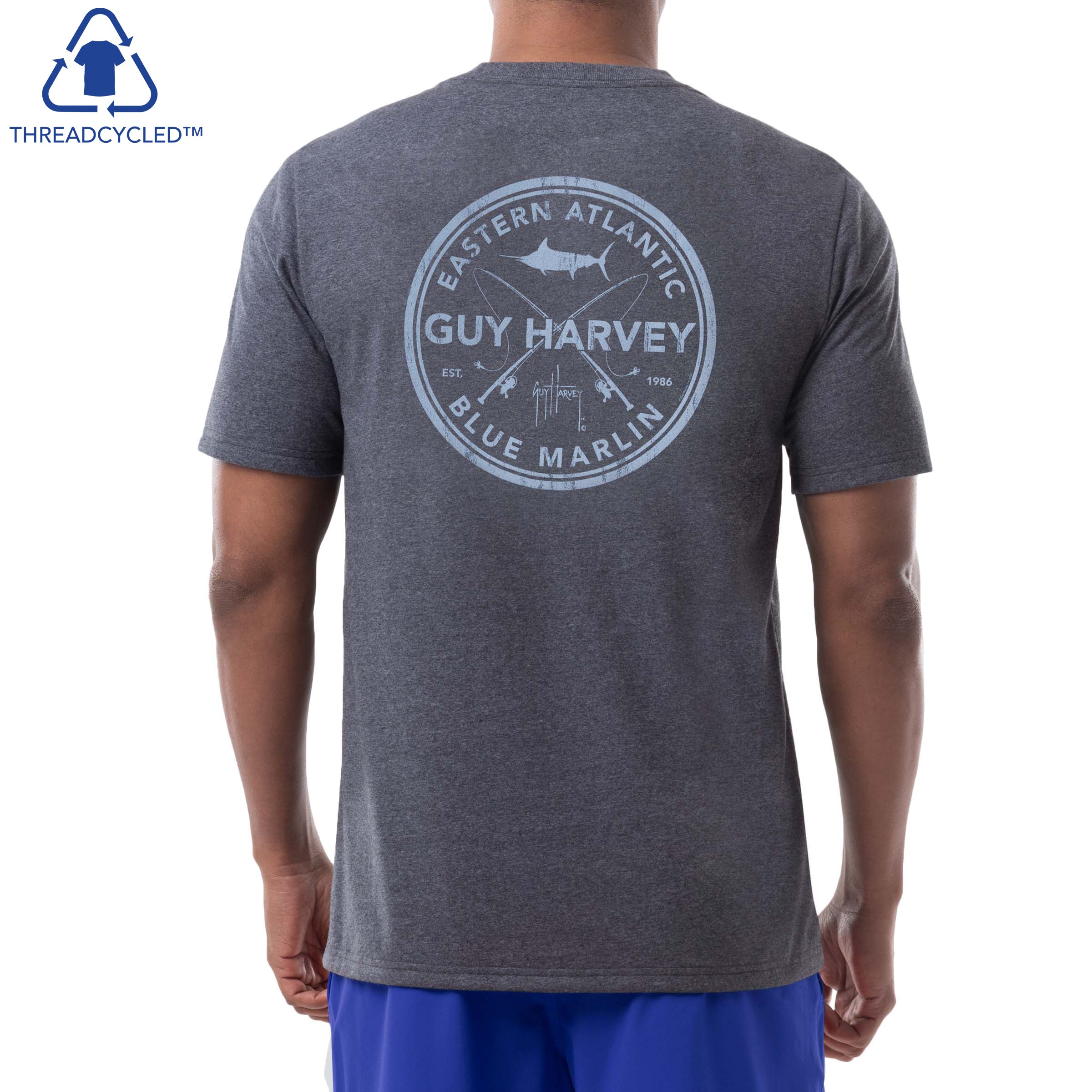  Guy Harvey Boy's Short Sleeve T-Shirt, Tomato/Marlin