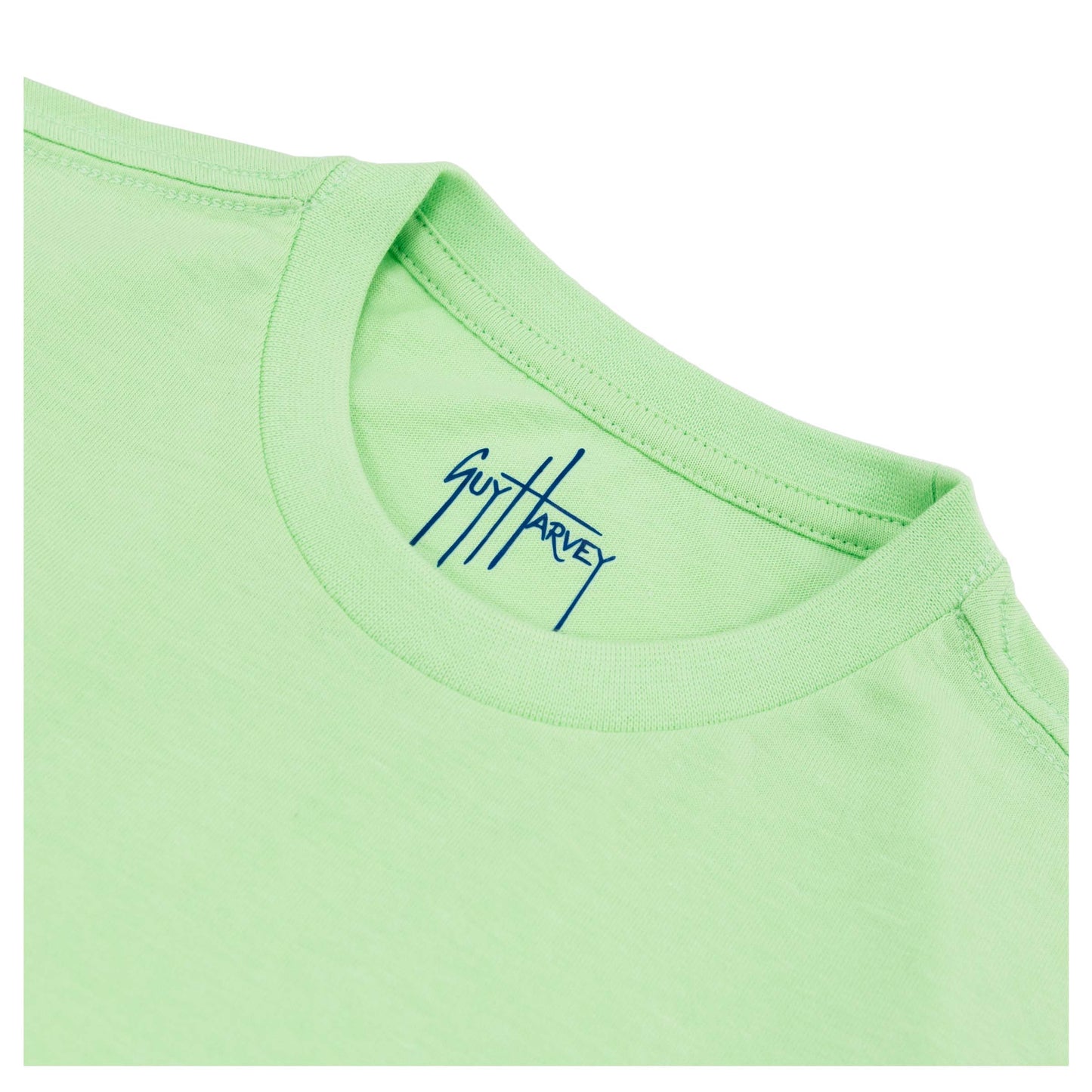 Kids Blue Pointer Short Sleeve Green T-Shirt View 5