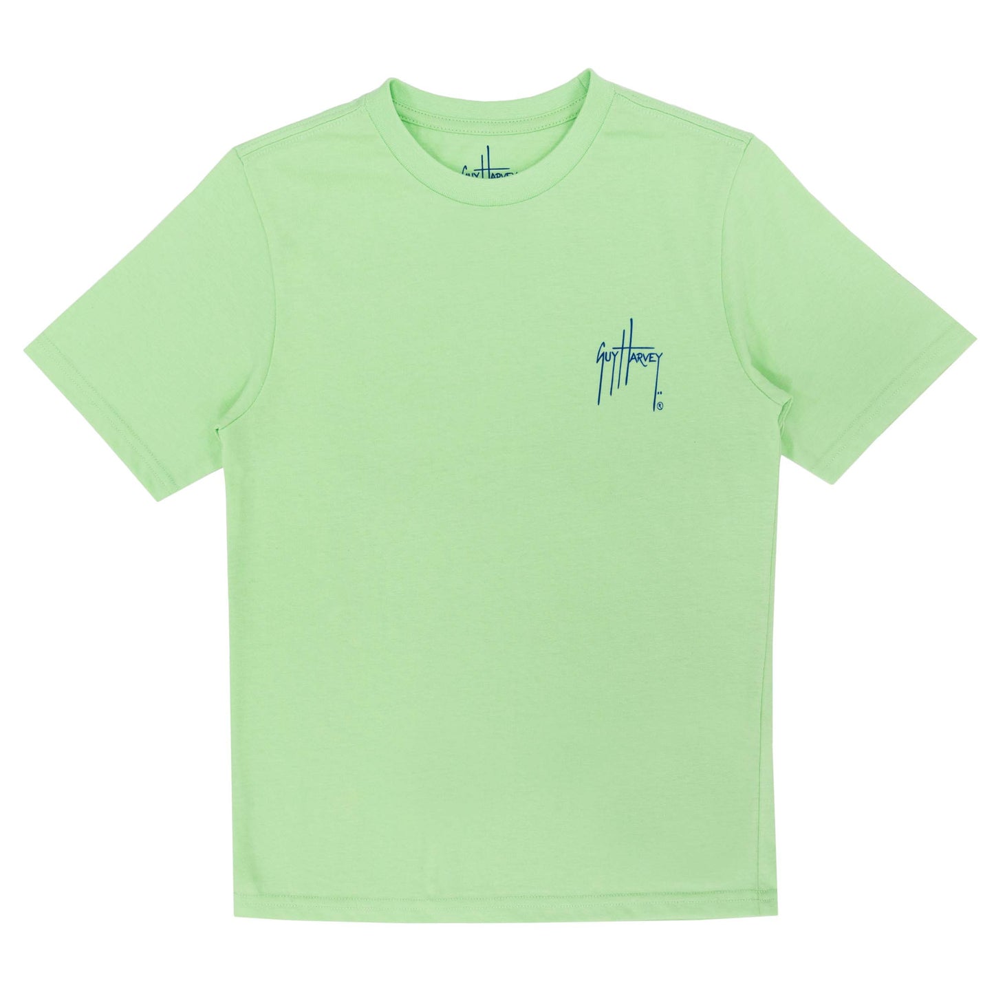 Kids Blue Pointer Short Sleeve Green T-Shirt View 3