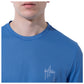 Men Long Sleeve Performance Fishing Sun Protection with UPF 50 Plus. Color Blue Guy Harvey Signature ong the Chest View 4