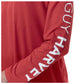 Men Long Sleeve Performance Fishing Sun Protection with UPF 50 Plus. Color Red Sleeve has Guy Harvey text View 15