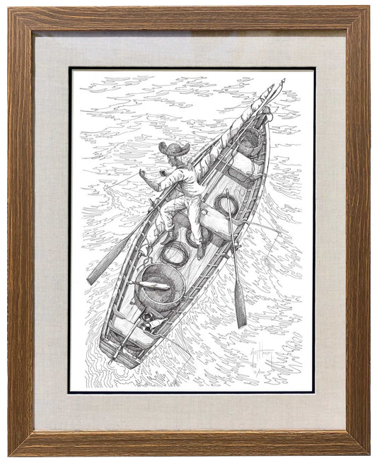 'OLD MAN' SET OF 8 BLACK AND WHITE FRAMED LITHOGRAPHS View 2