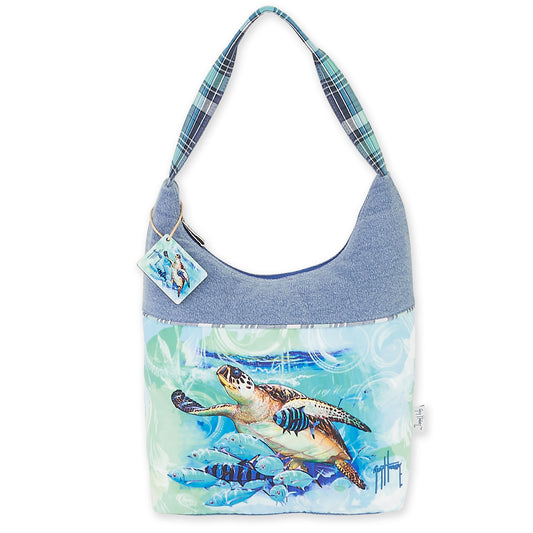 Live Blue Medium Hobo View 1