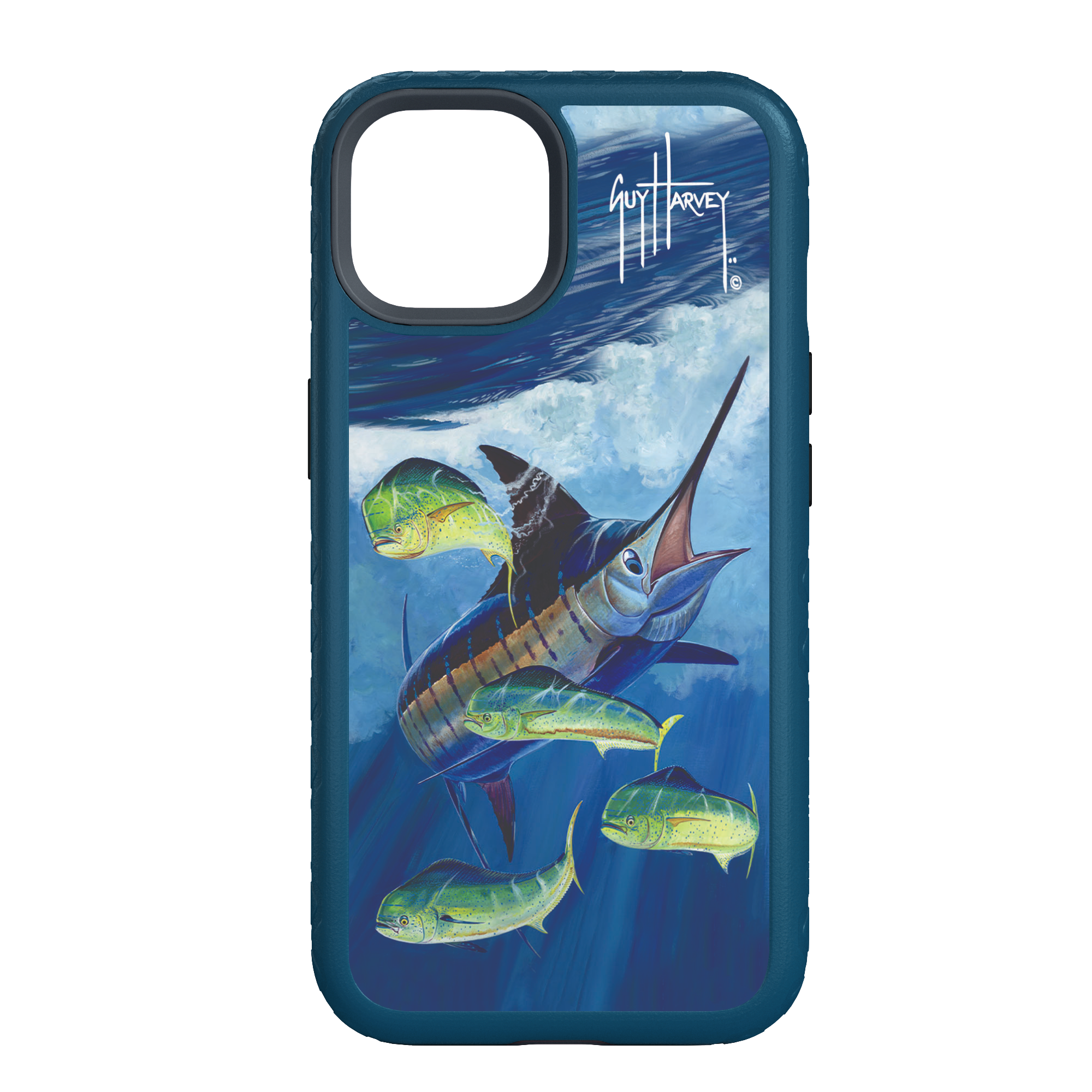 Guy Harvey | iPhone 14 Models Fortitude Manatee Pass Phone Case iPhone 14 Plus, Deep Sea Blue, 480x480