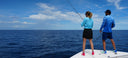 A boat offshore fishing in Florida