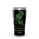 Tervis black tumbler 20z with Guy Harvey Bass fish design on black background