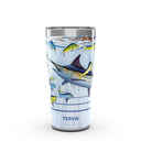 Tervis tumbler with Guy Harvey Marlin and Mahi fish design on a white background