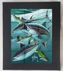 "Bluefin Tuna on Striped Bass" Tile Art