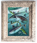 "Bluefin Tuna on Striped Bass" Tile Art