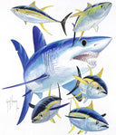 "Mako and Five Tuna" Original