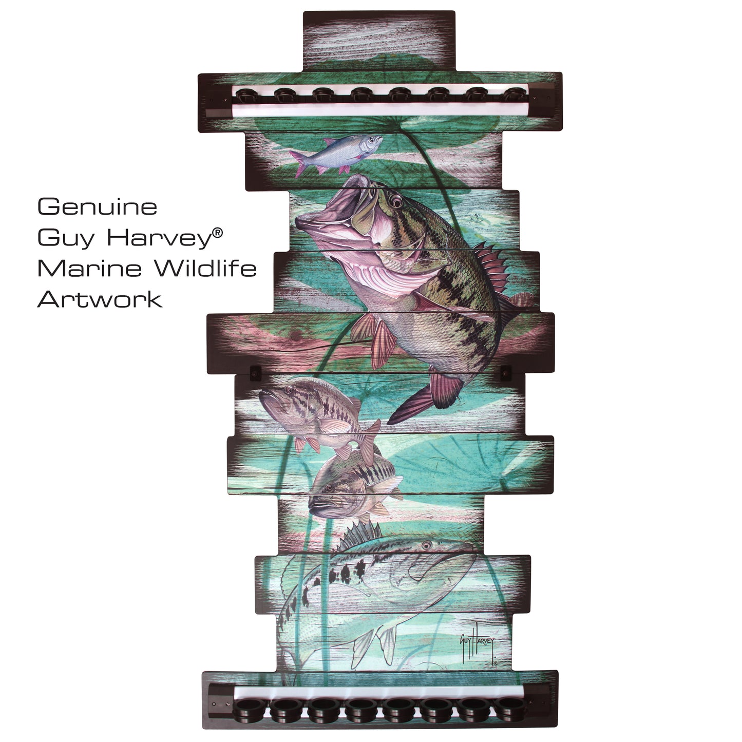 Guy Harvey Bass 8 Rod Wall Rack View 2