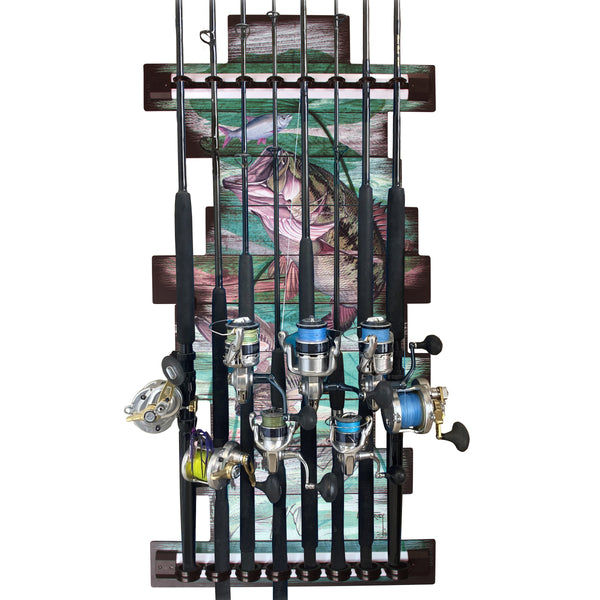 Guy Harvey Bass 8 Rod Wall Rack Rush Creek