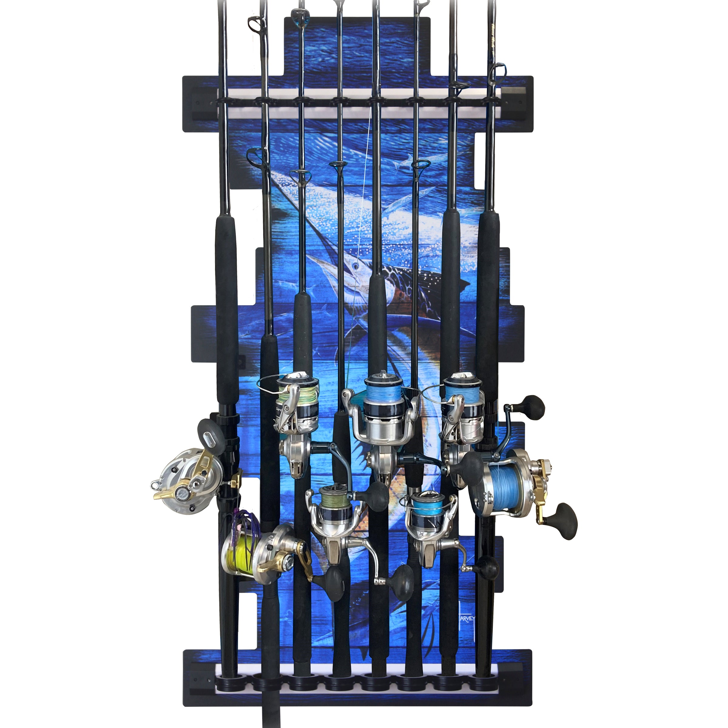 Guy Harvey Sailfish 8 Rod Rack View 1