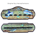Guy Harvey Ancient Map 6 Rod Wall Rack View 2