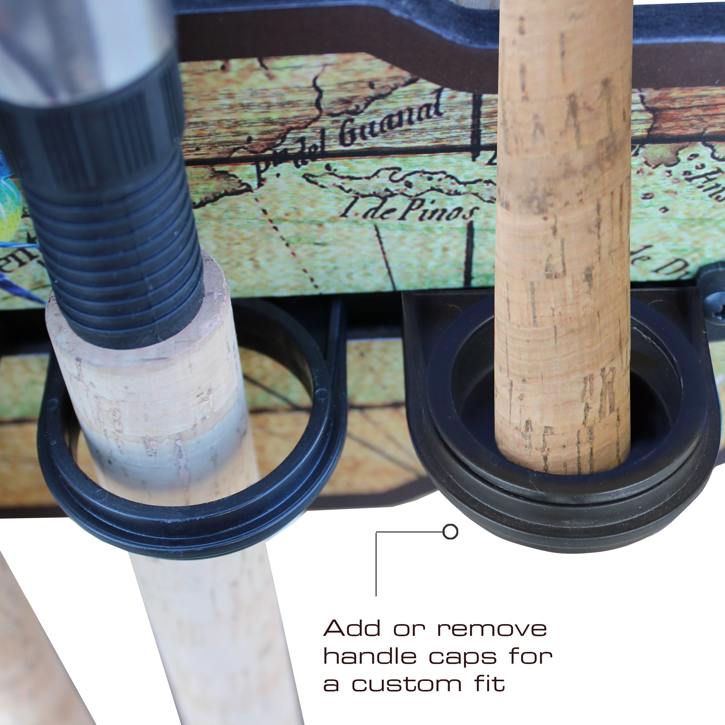 Guy Harvey Ancient Map 6 Rod Wall Rack View 5