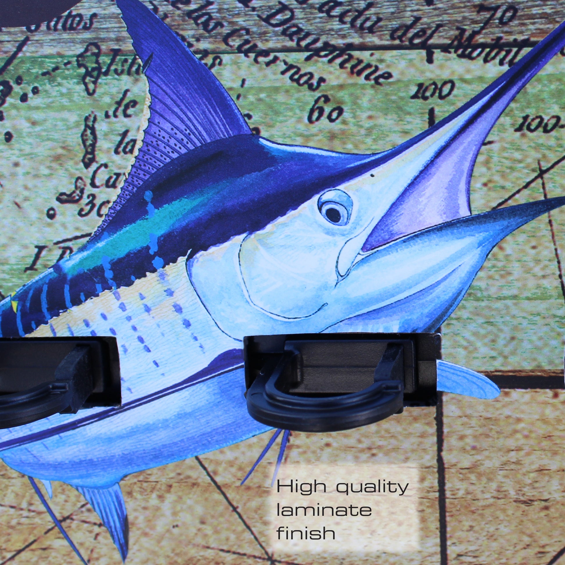 Guy Harvey Ancient Map 6 Rod Wall Rack View 6