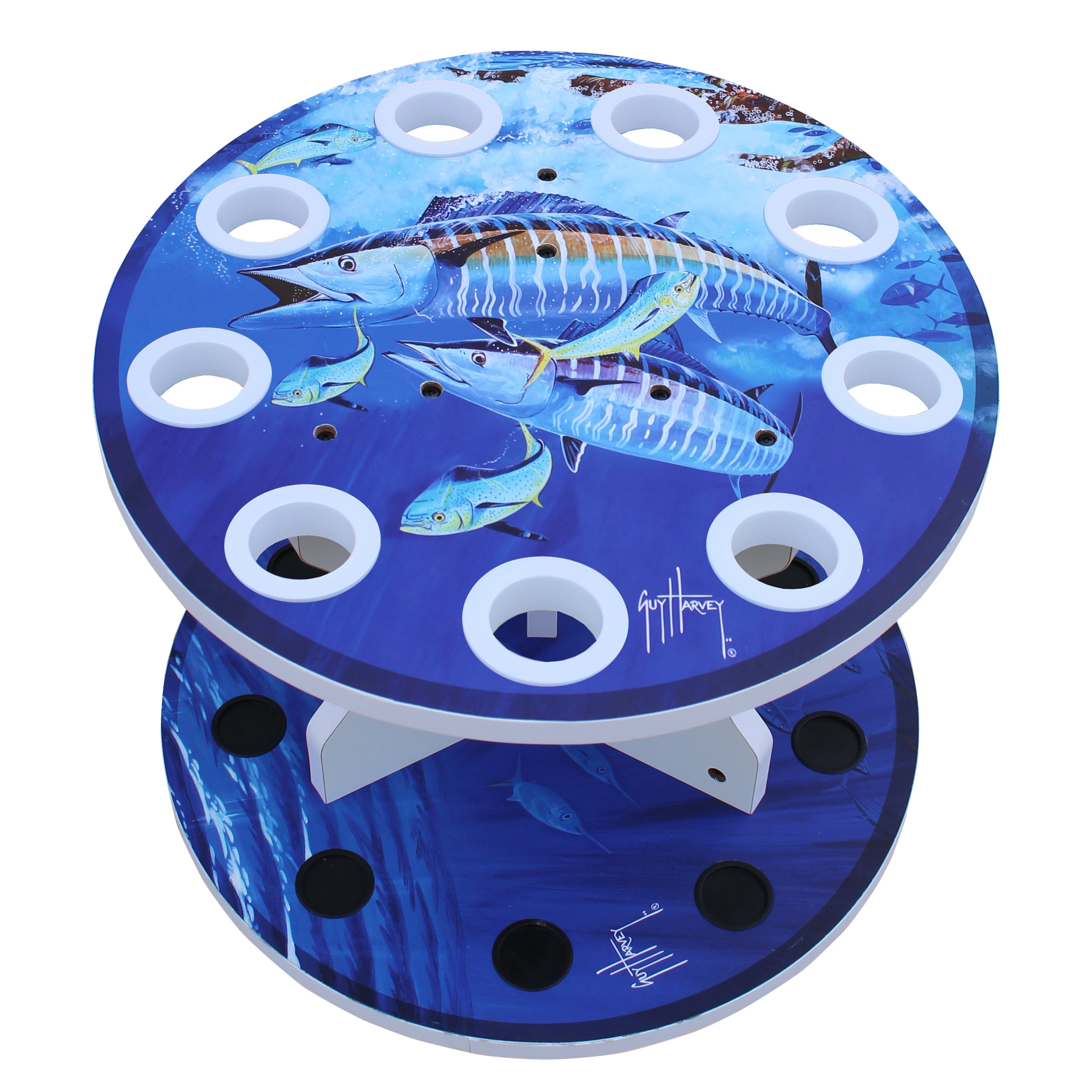 Guy Harvey Wahoo Spinning 9 Rod Rack View 2