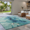The interior of a home with coastal decor