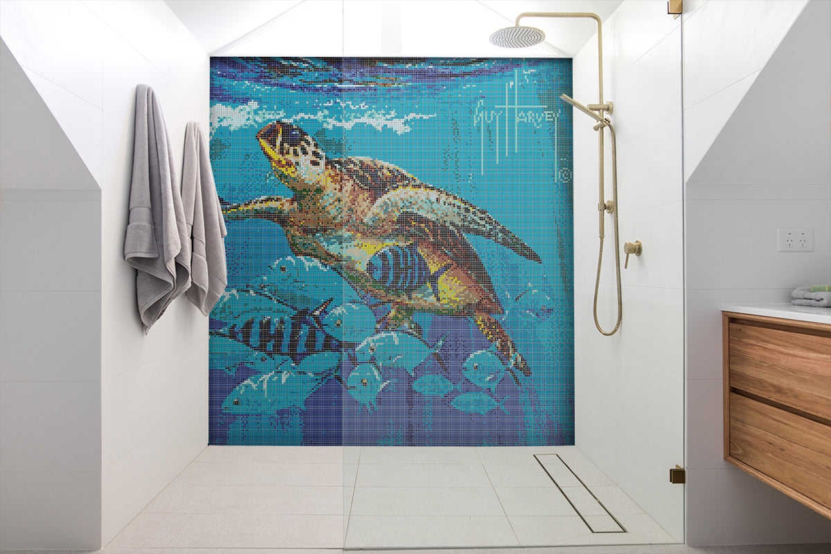 Hawksbill Caravan Mosaic Mural - Large