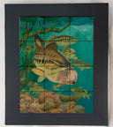 "Largemouth Bass with Crayfish" Tile Art