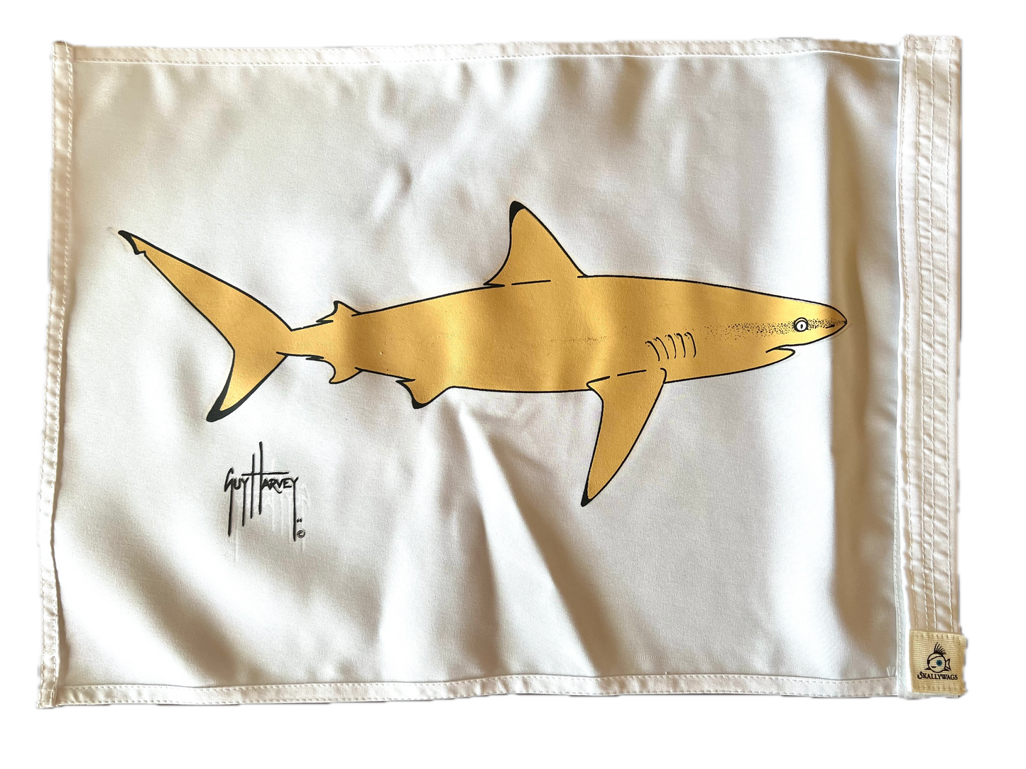 Blacktip Shark Release Flag with Guy Harvey art.