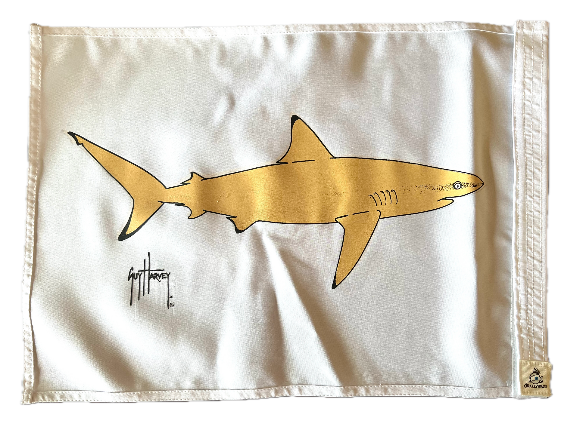 Blacktip Shark Release Flag with Guy Harvey art.