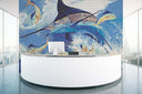 Blue Commocean Mosaic Mural - Small