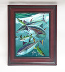 "Bluefin Tuna on Striped Bass" Tile Art