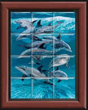"Bottlenose Dolphins" Tile Art