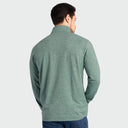 a guy wearing a Guy Harvey Coastal Classic Quarter zip in Sage green