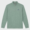 A flatlay photo of the Guy Harvey Coastal Classic Quarter zip in Sage green