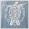 A square graphic print featuring a white line-art illustration of a sea turtle with shells and starfish on a distressed blue background. The artist signature 'Guy Harvey' is visible at the bottom.