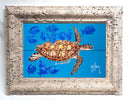 "Green Turtle & Blue Tangs" Tile Art